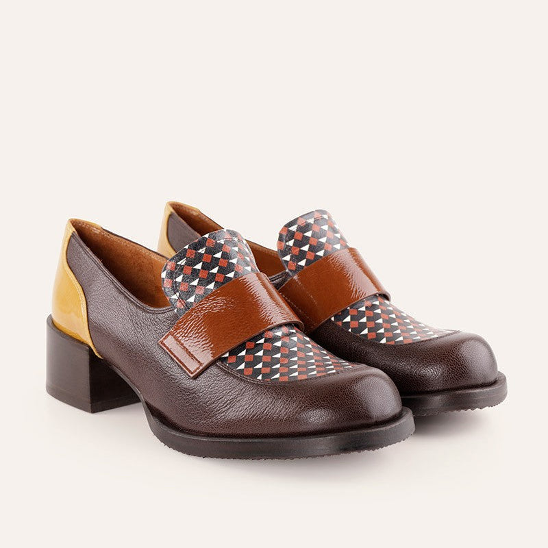 CHIE MIHARA Zumaira Multicolor: marró mocassins per a dona