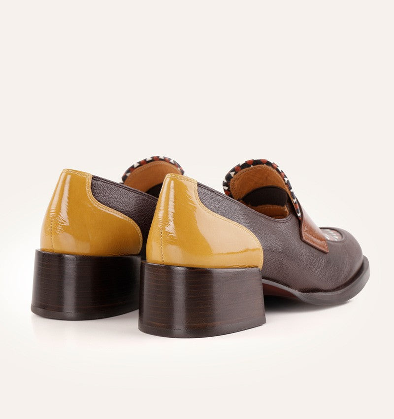 CHIE MIHARA Zumaira Multicolor: marró mocassins per a dona