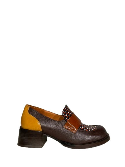 CHIE MIHARA Zumaira Multicolor: brown loafers for women
