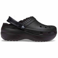 CROCS Classic Platform Lined W: negre esclops per a dona