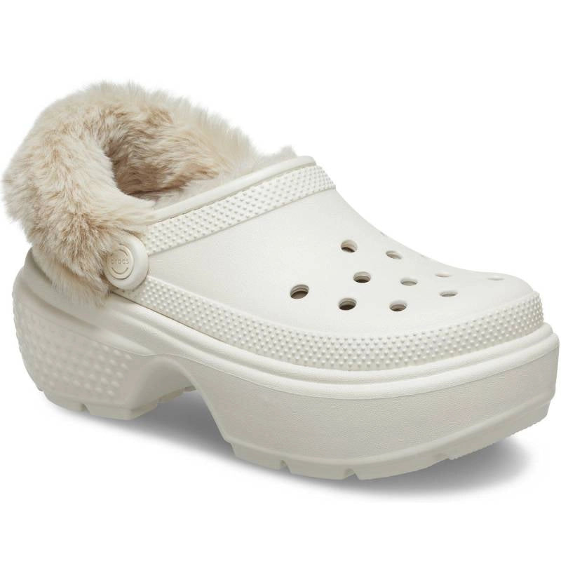 CROCS Stomp Lined W: white clogs for women
