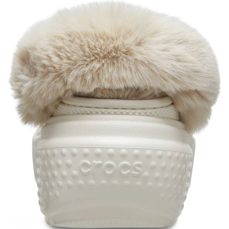 CROCS Stomp Lined W: white clogs for women
