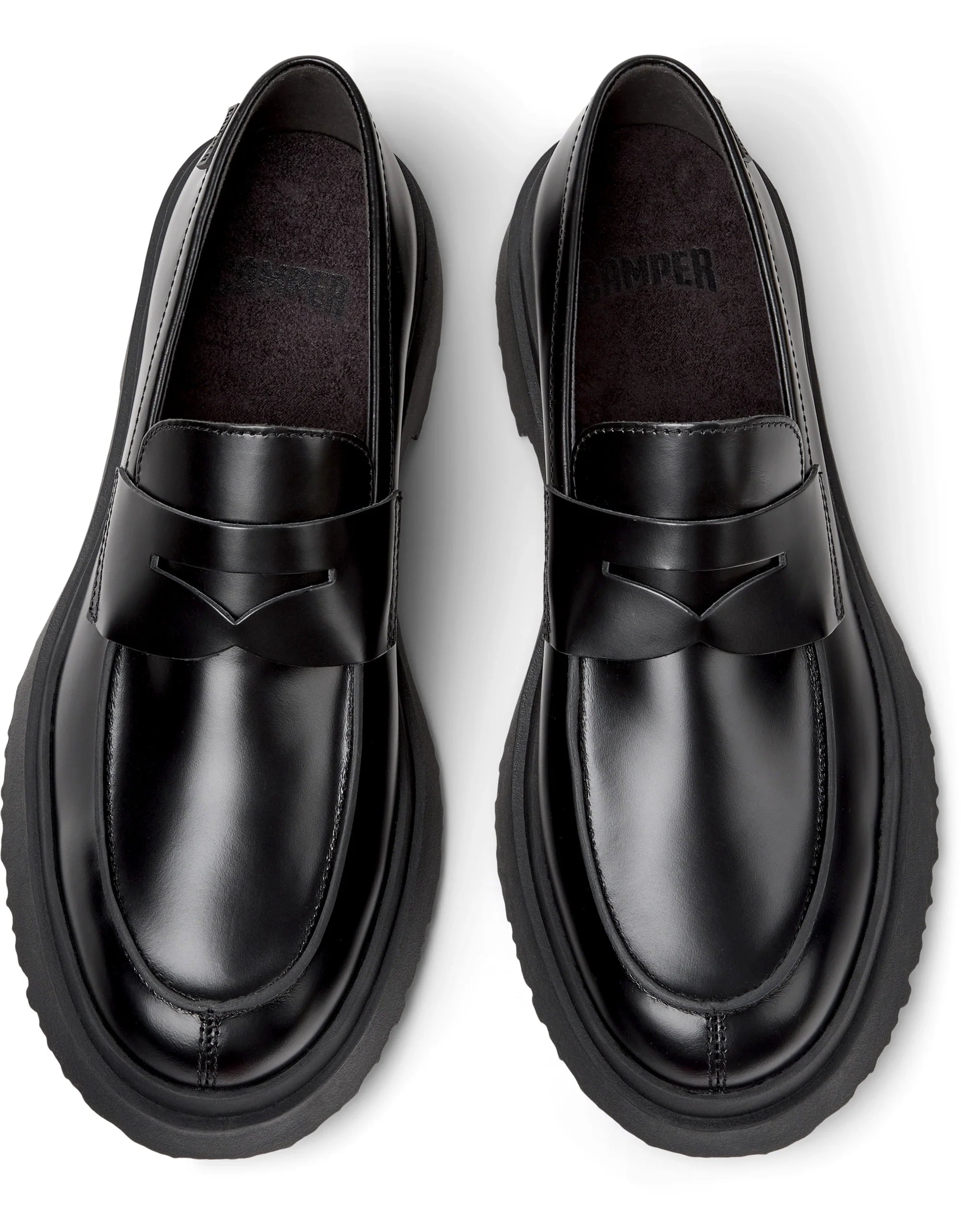 CAMPER Walden, black loafers for men at Tascón