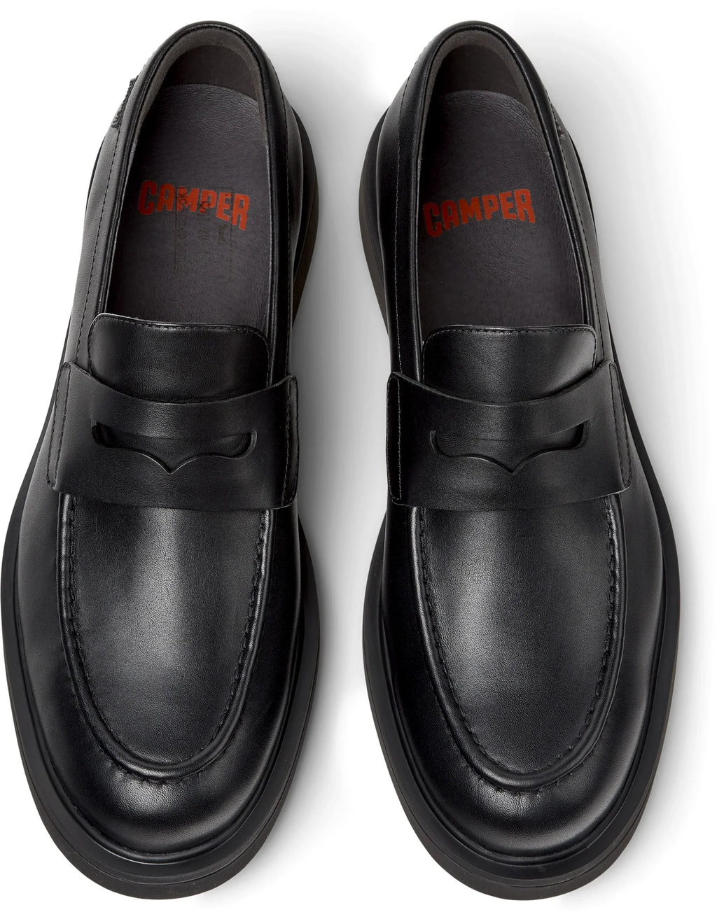 CAMPER Norman, black loafers for men at Tascón