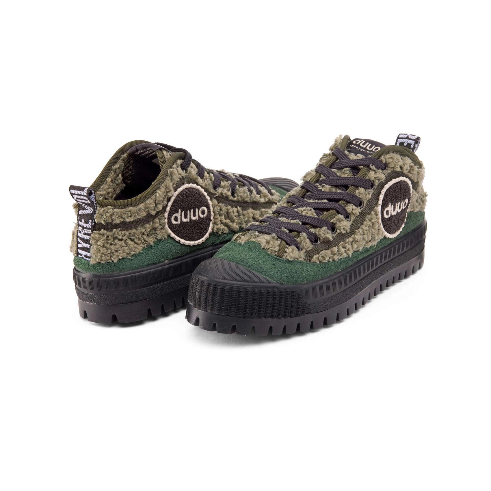 DUUO COL Cover OULU PLUS 86: green trainers for women