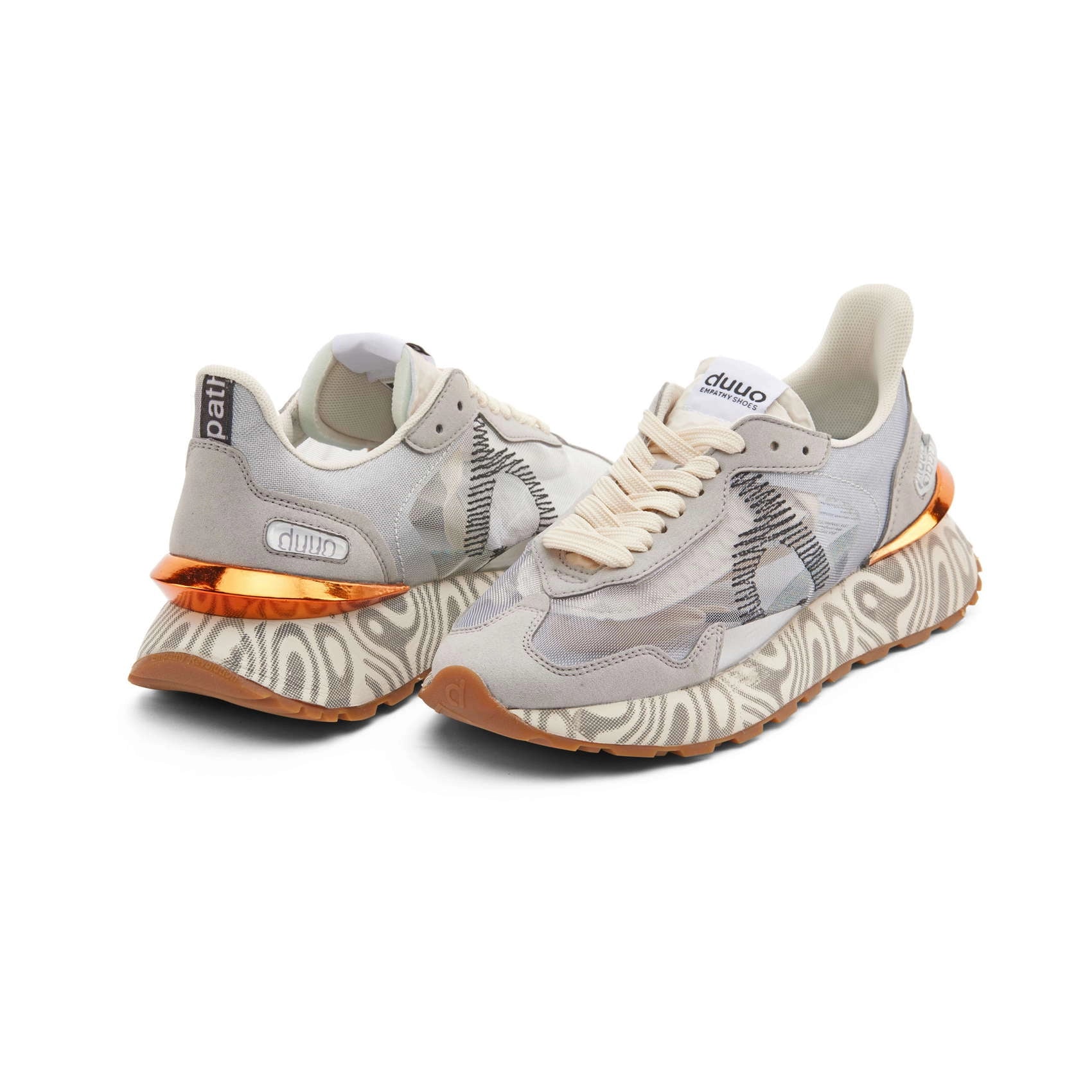 DUUO Sensei MOON MESH Metal 123 Plateado: silver trainers unisex