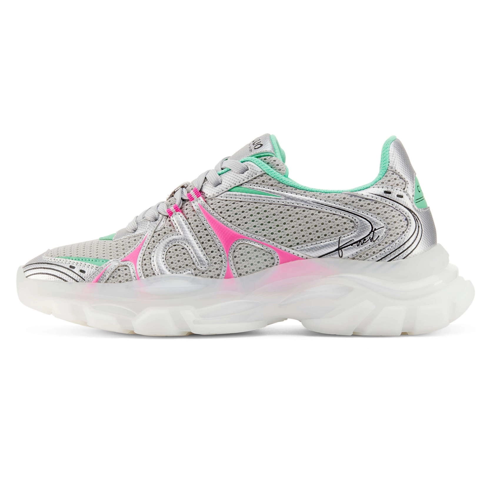 DUUO Forrest 01 Plateado: srebrny sneakersy unisex