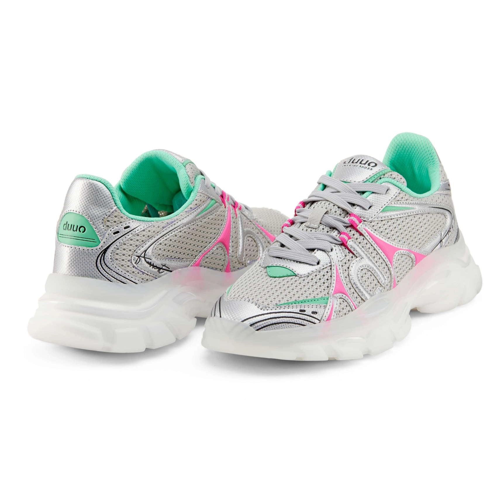 DUUO Forrest 01 Plateado: srebrny sneakersy unisex