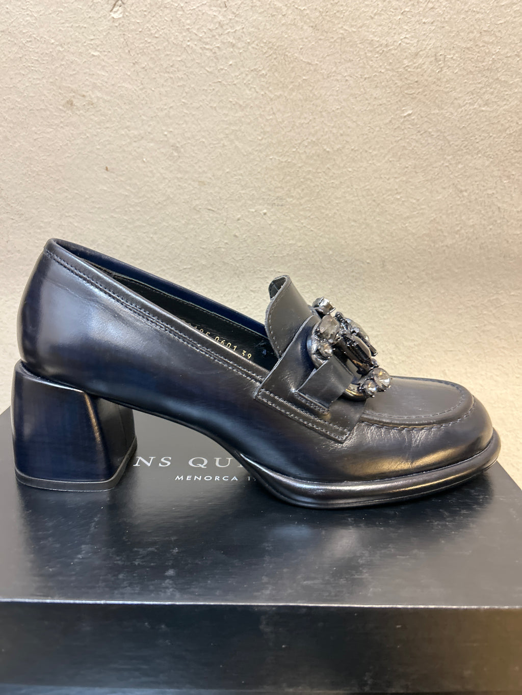 PONS QUINTANA Emilia Royal Nepal Negro: noir mocassins pour femme