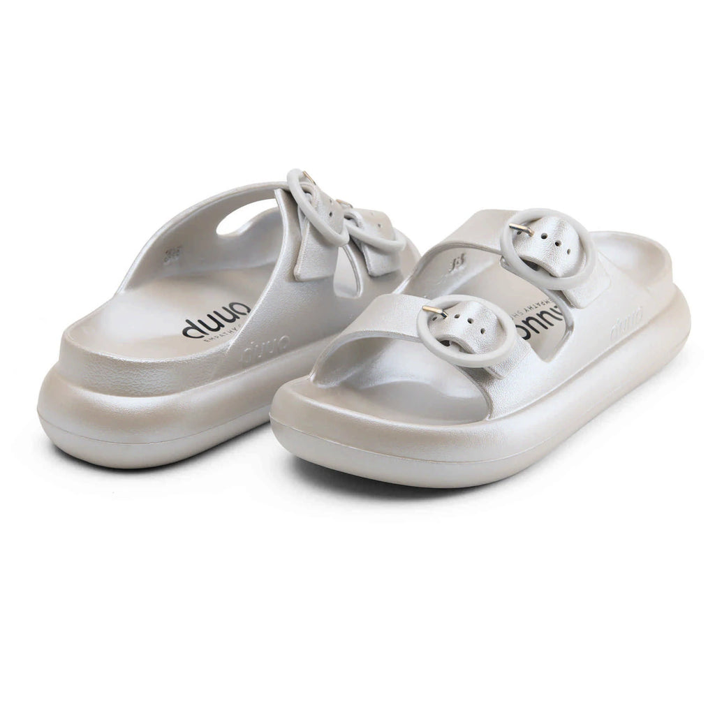 DUUO | CHANCLAS | MUJER | EVA CURVI METALLIC 35 | PLATEADO