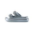 DUUO EVA Curvi Metallic 36: grey flip-flops for women