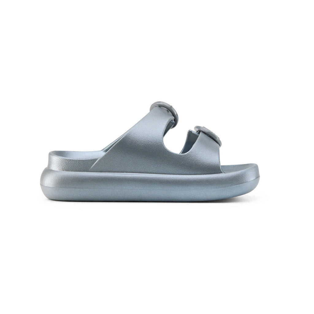 DUUO EVA Curvi Metallic 36: grey flip-flops for women