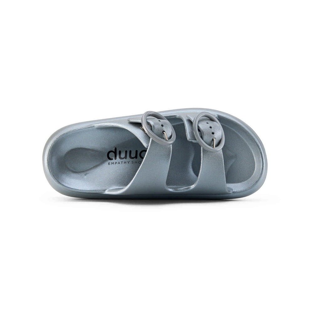 DUUO EVA Curvi Metallic 36: grey flip-flops for women