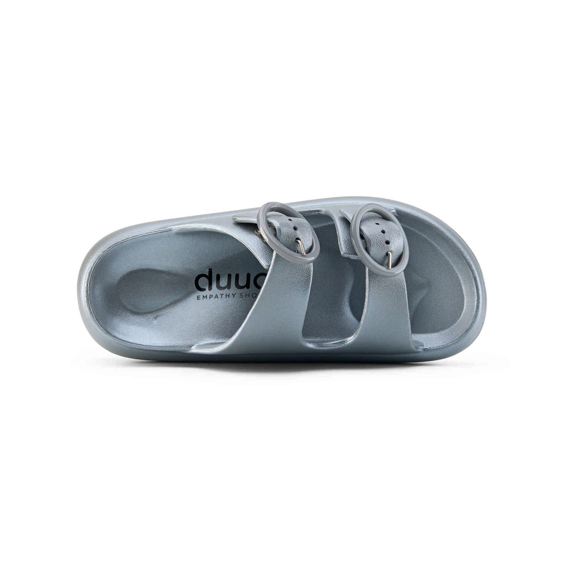DUUO EVA Curvi Metallic 36: grey flip-flops for women