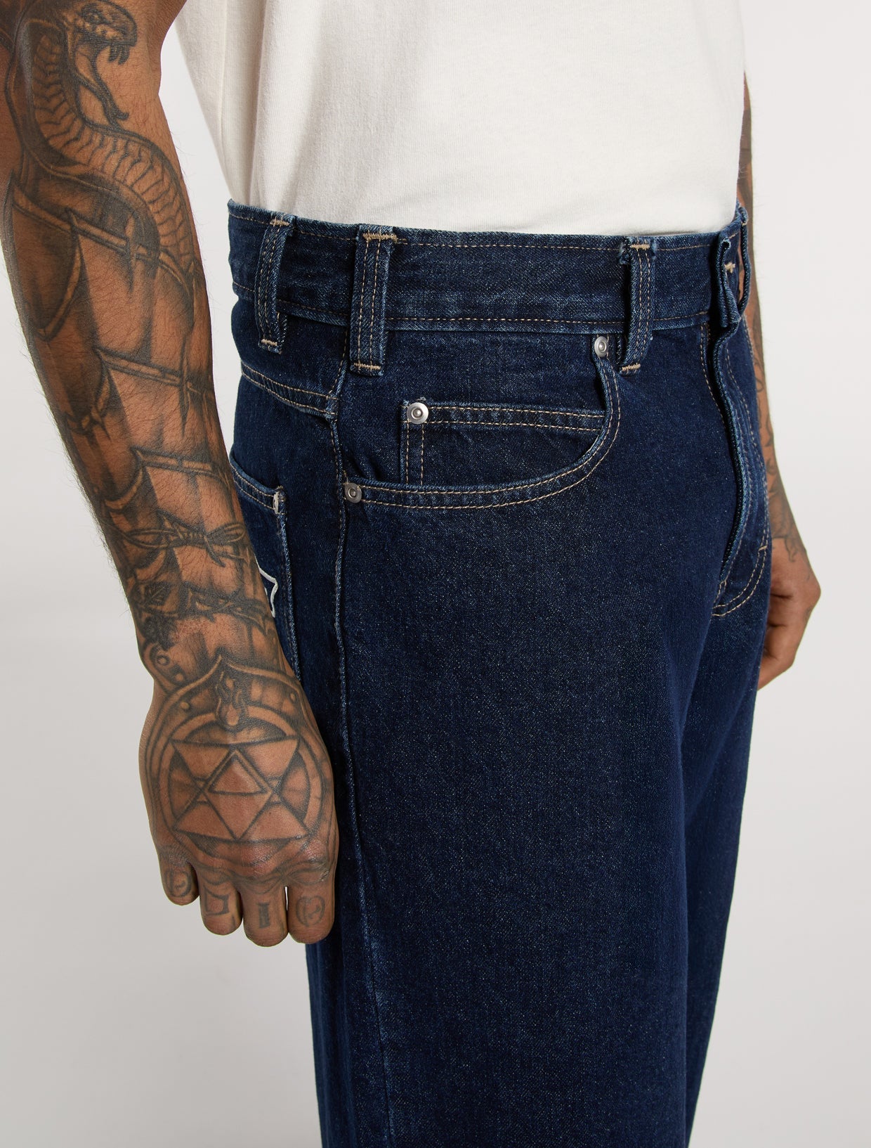 DICKIES Hilham Denim DARK Indigo: blue trousers for men