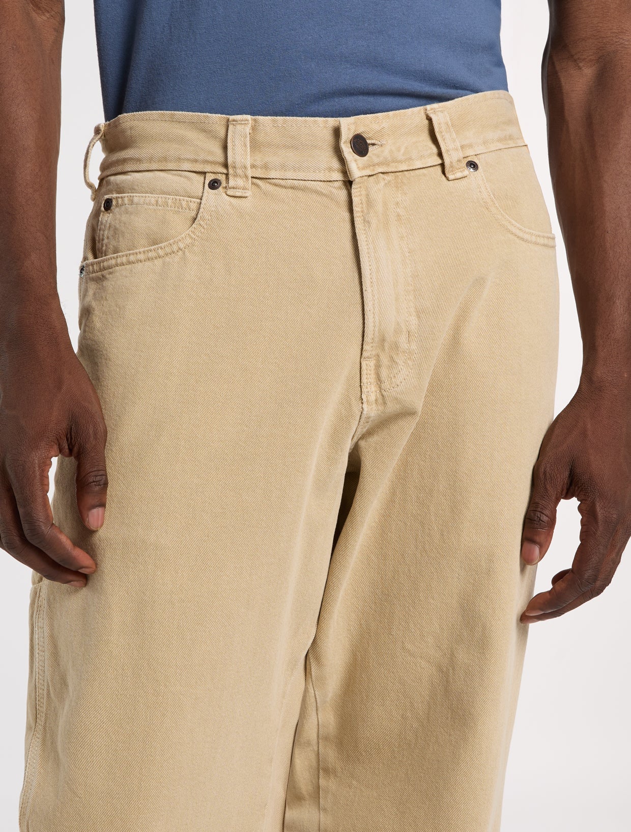 DICKIES 958 Baggy Tapered WORK Jeans Eucalyptus: beige trousers for men
