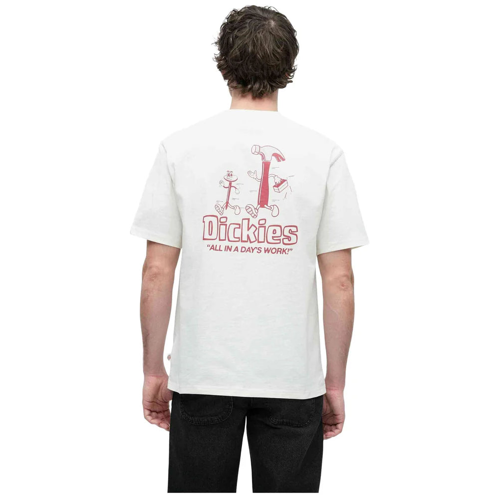DICKIES Fairlawn SS TEE Egret: white T-shirt for men