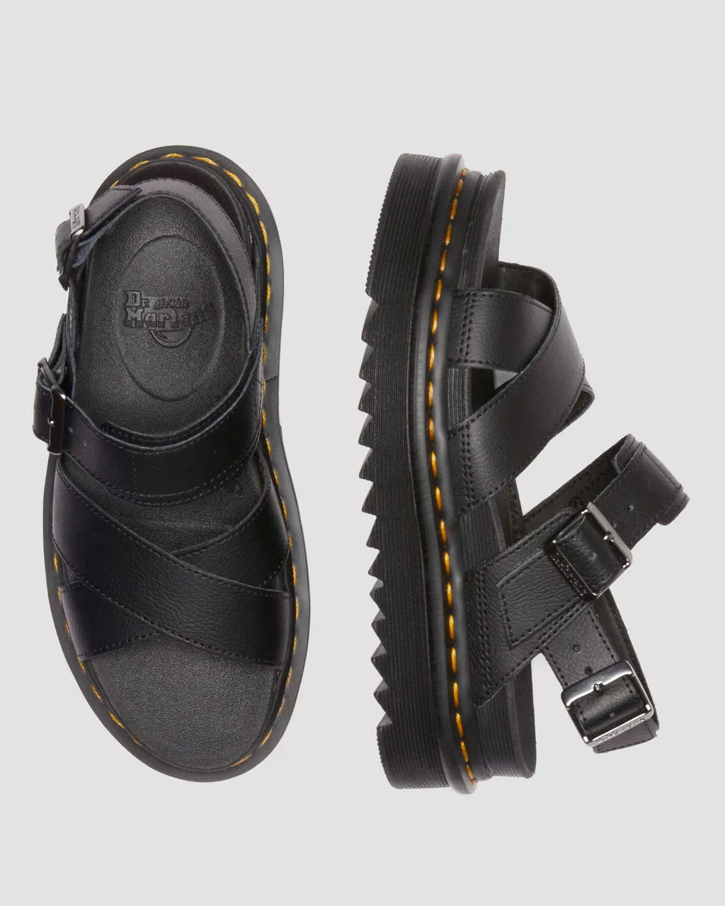 DR. MARTENS VOSS II Sandal Black: black sandals for women