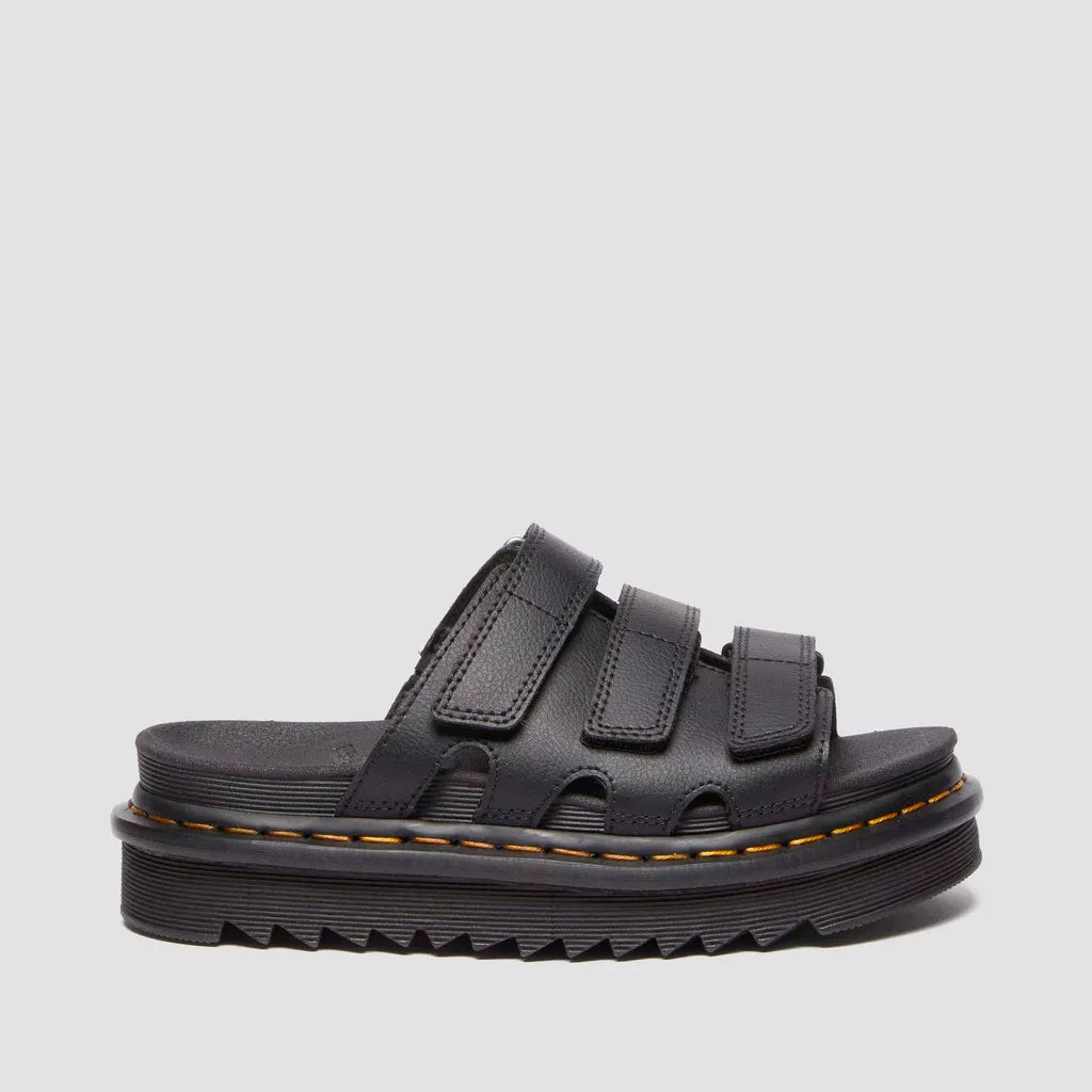 DR. MARTENS Raine Slide Sandal Black: black sandals for women