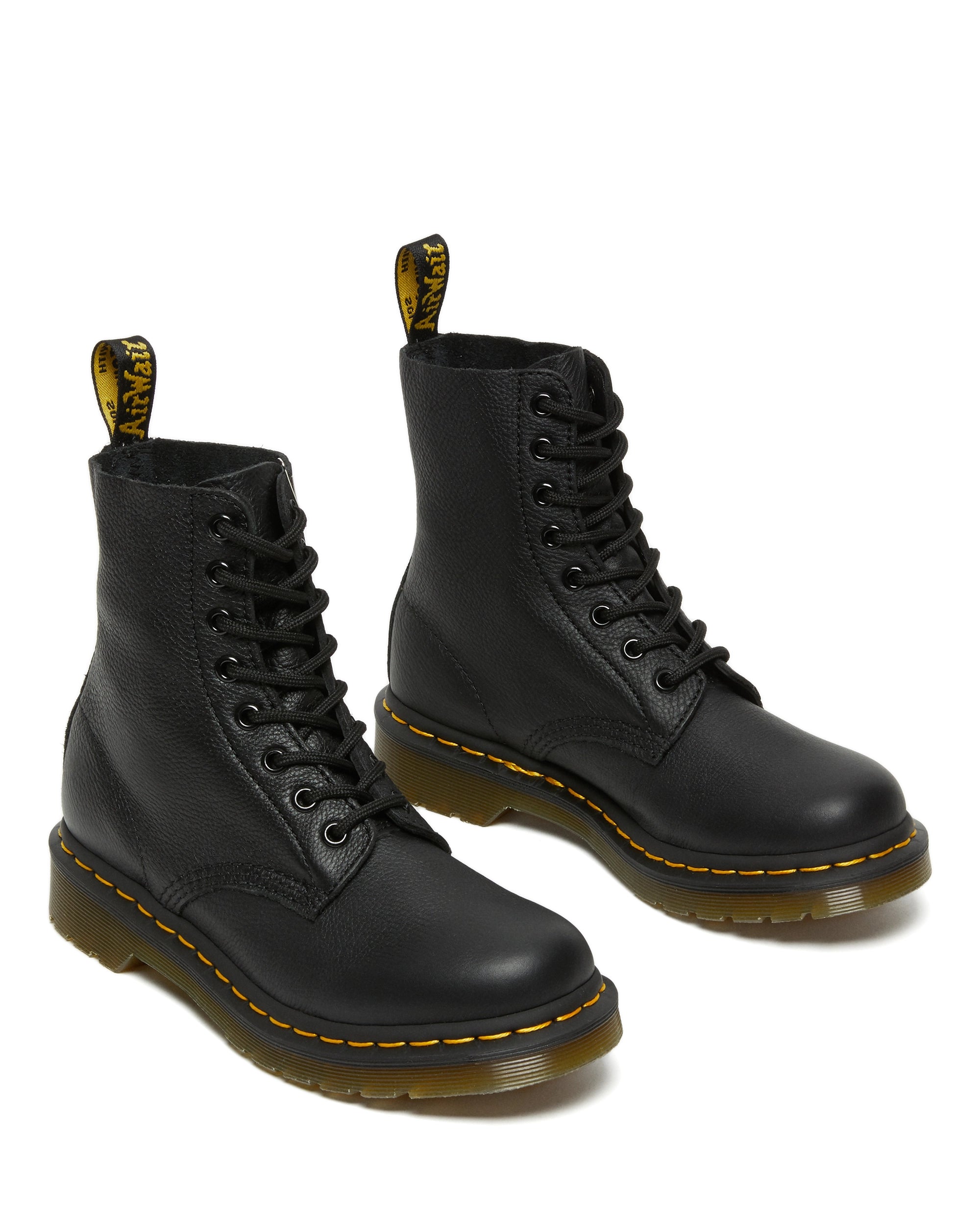 DR. MARTENS 1460 Pascal Black Virginia: ブラック アンクルブーツ レディース