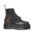 DR. MARTENS Sinclair Decayed Roses Classic Tumbled Nappa Black Milled: sort ankelstøvler til kvinder