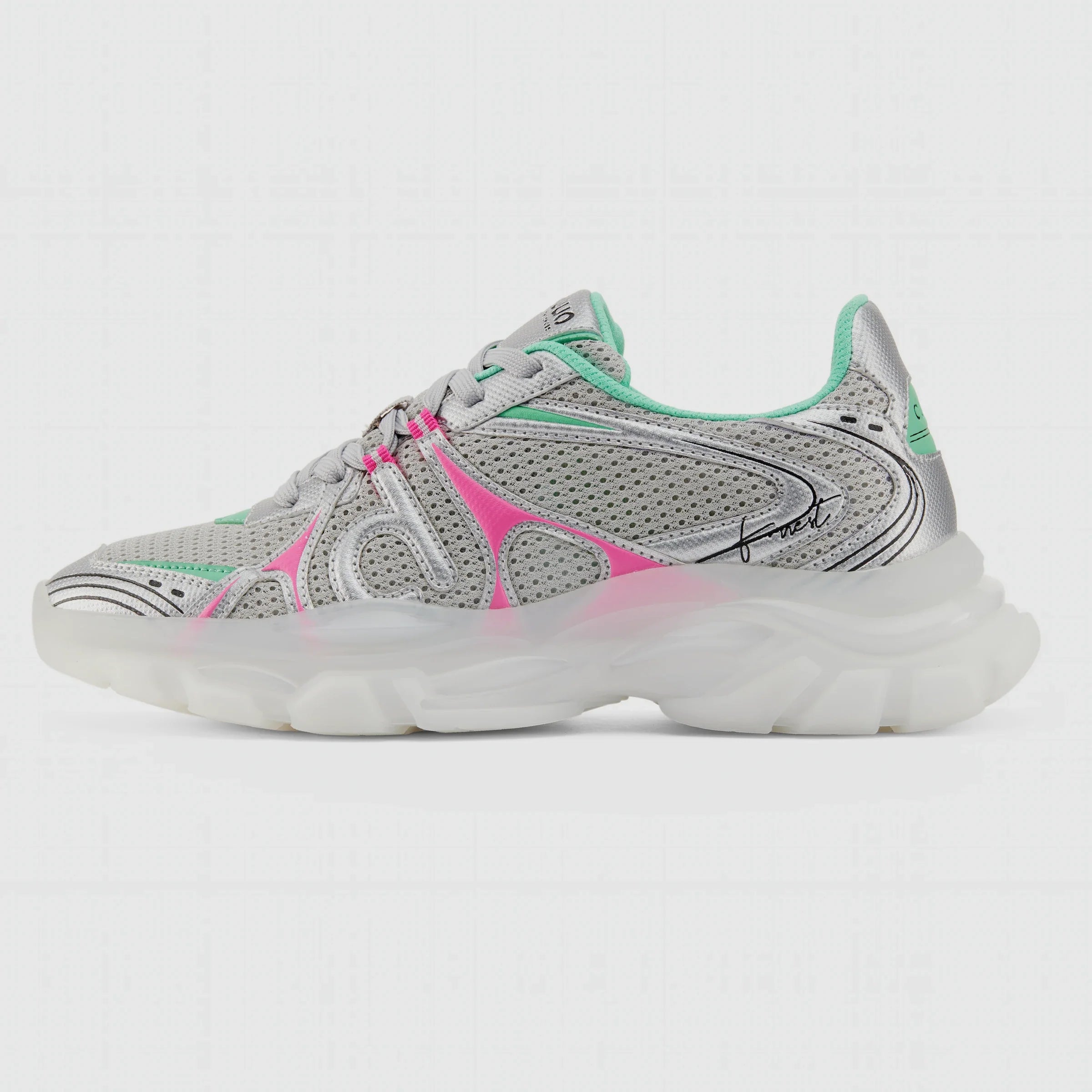 DUUO Forrest 01 Plateado: srebrny sneakersy unisex