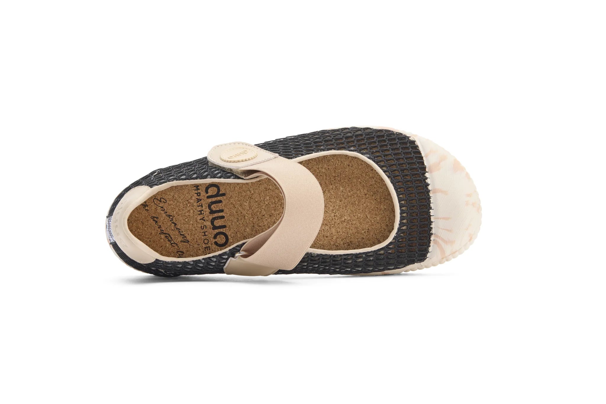 DUUO COL Marie Barefoot NET 01: zwart sneakers voor dames