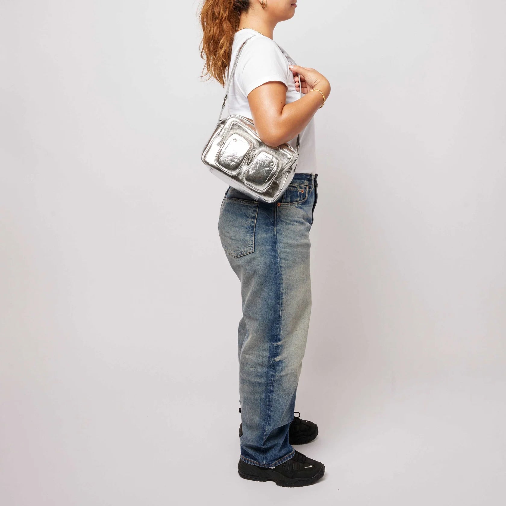 NUNOO Ellie Recycled COOL Silver: argenté sac pour femme