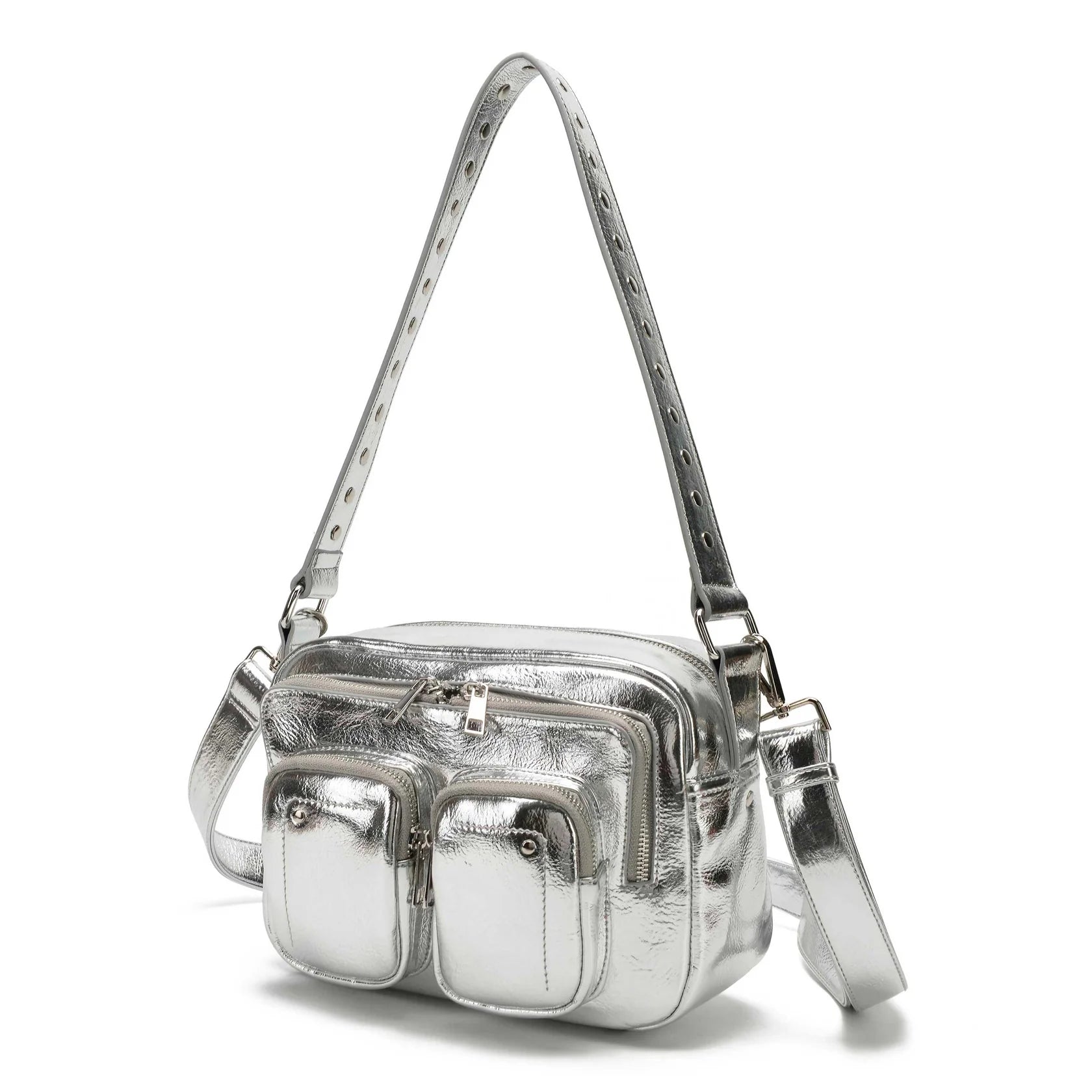 NUNOO Ellie Recycled COOL Silver: argenté sac pour femme