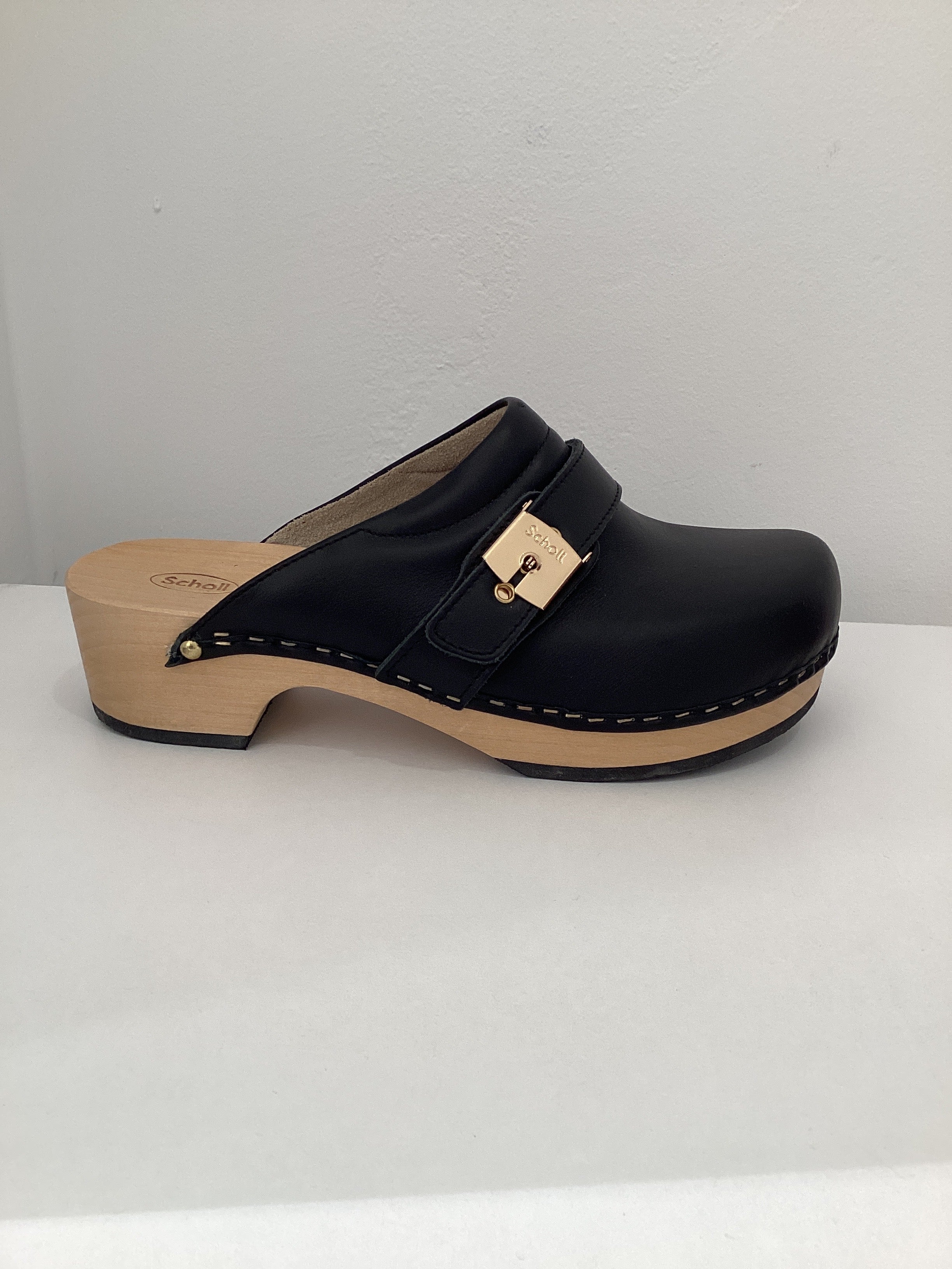 SCHOLL Iconic Pescura CLOG 50 1004 Black F29983: ブラック クロッグ レディース