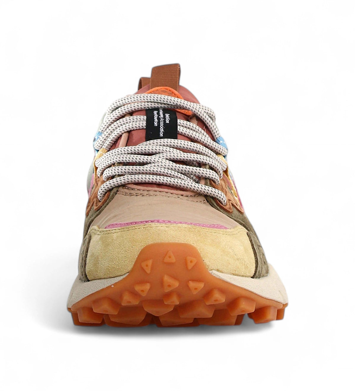 FLOWER MOUNTAIN Yamano 3 Woman Suede/nylon Cream-military-pink: multicolor vambes per a dona