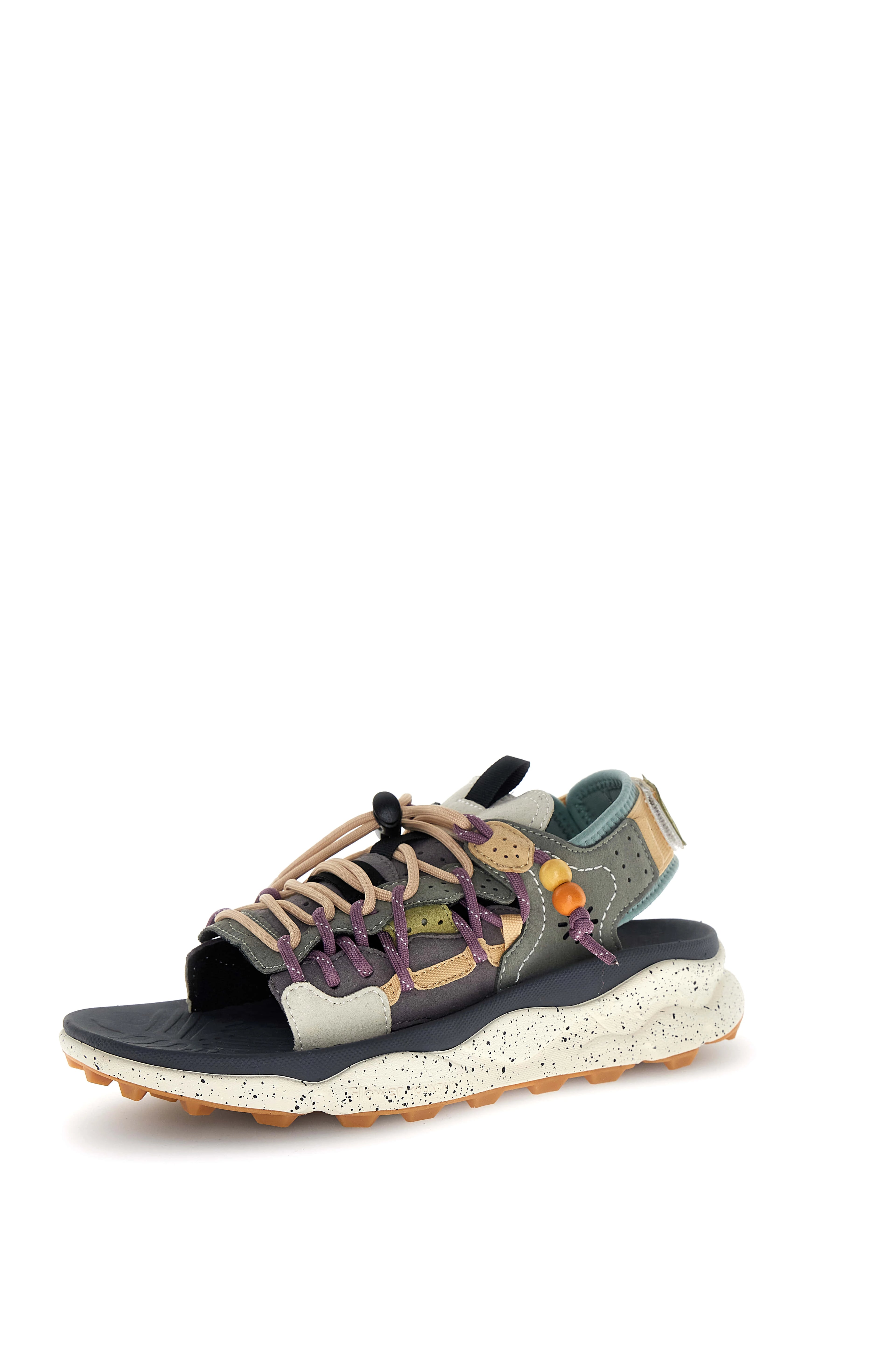 FLOWER MOUNTAIN PUMA Punku UNI Suede/eco GREY: multicolour sandals for women