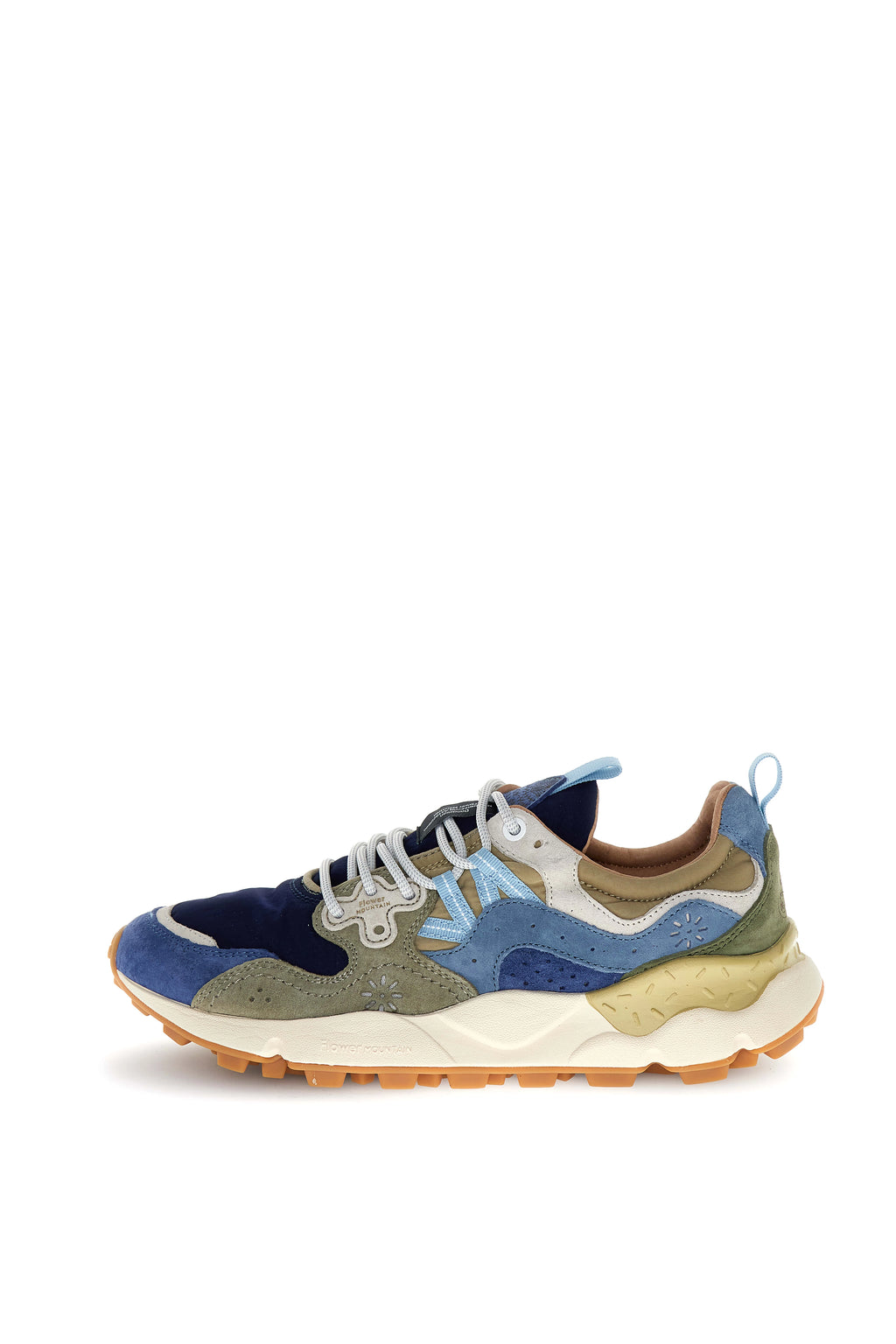 FLOWER MOUNTAIN Yamano 3 MAN Suede/nylon NAVY: blue trainers unisex