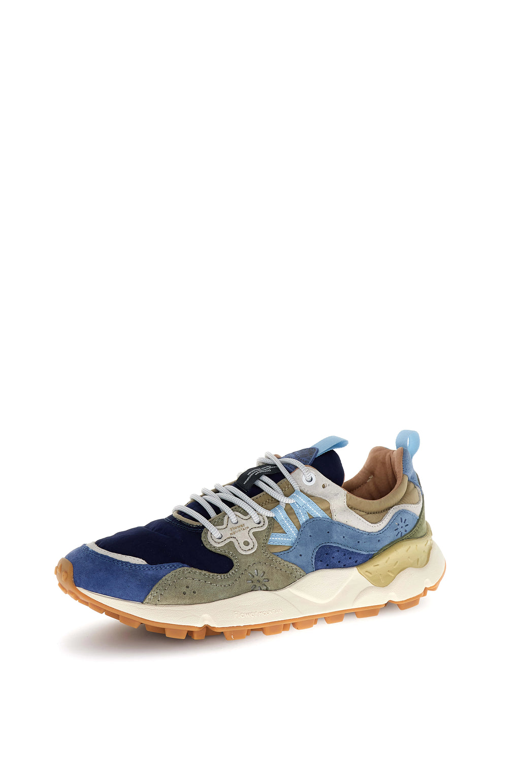 FLOWER MOUNTAIN Yamano 3 MAN Suede/nylon NAVY: blue trainers unisex