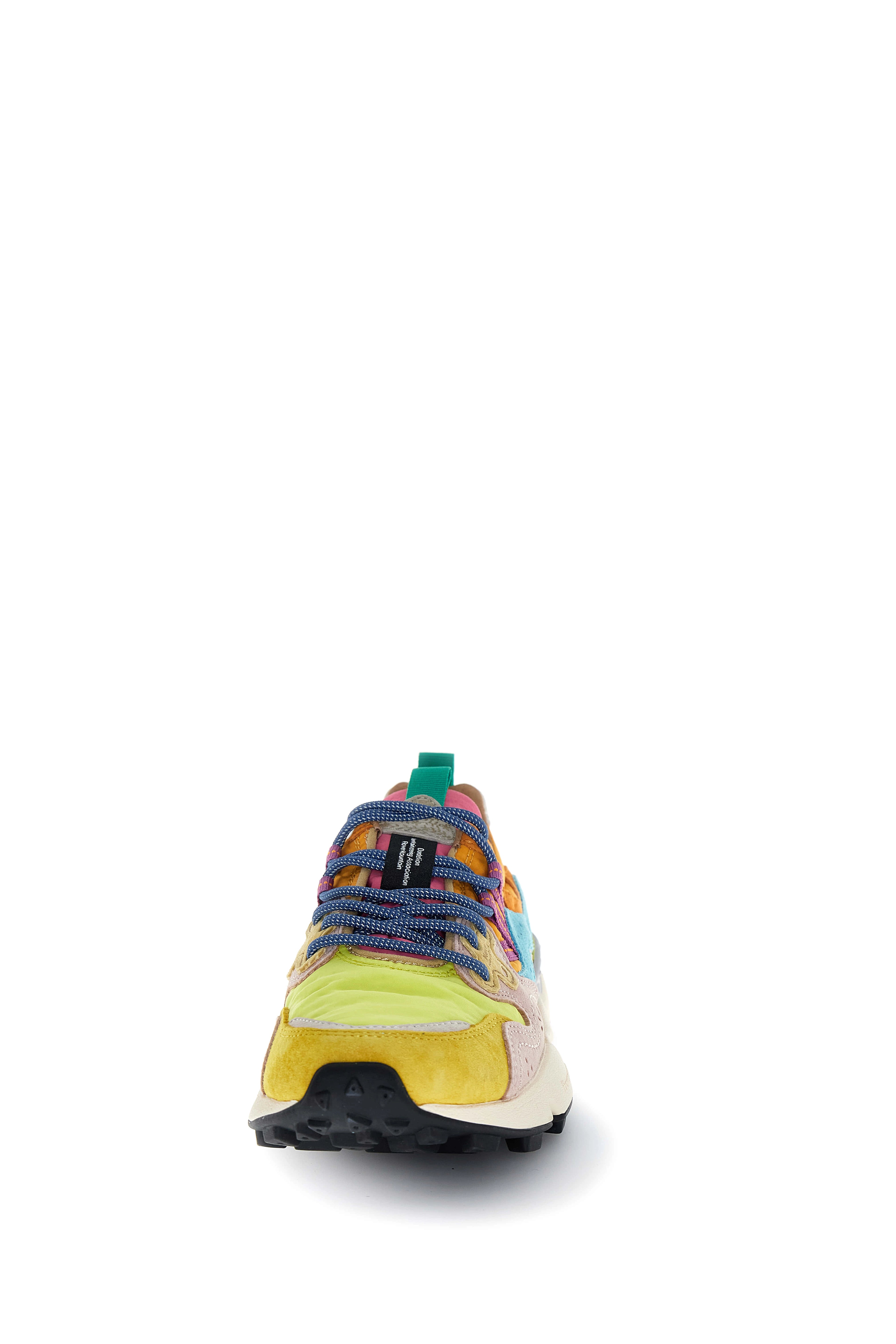 FLOWER MOUNTAIN Yamano 3 Woman Suede/nylon Yellow: multicolour trainers for women