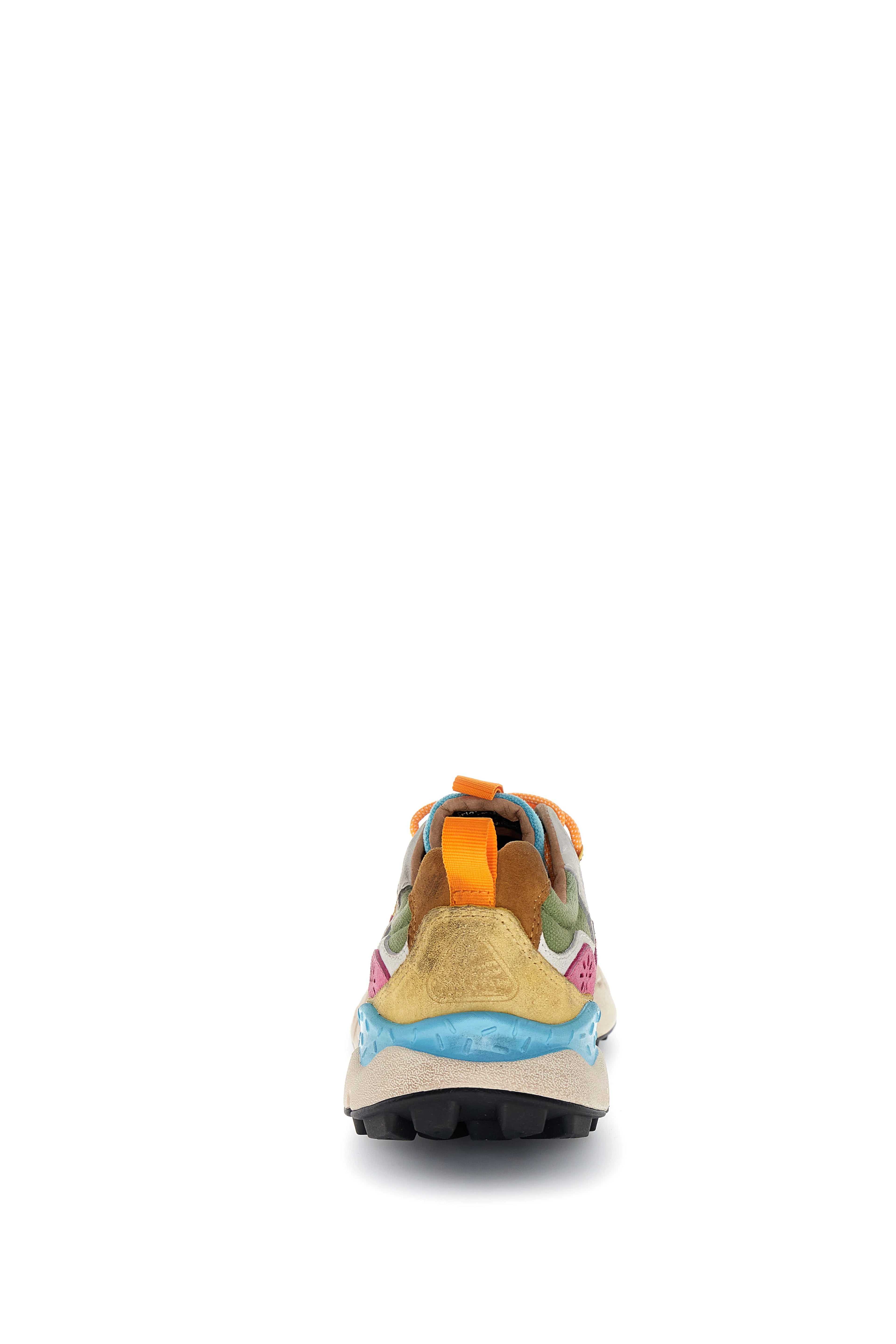 FLOWER MOUNTAIN Yamano 3 Woman Suede/canvas/washed Brown: brown trainers for women
