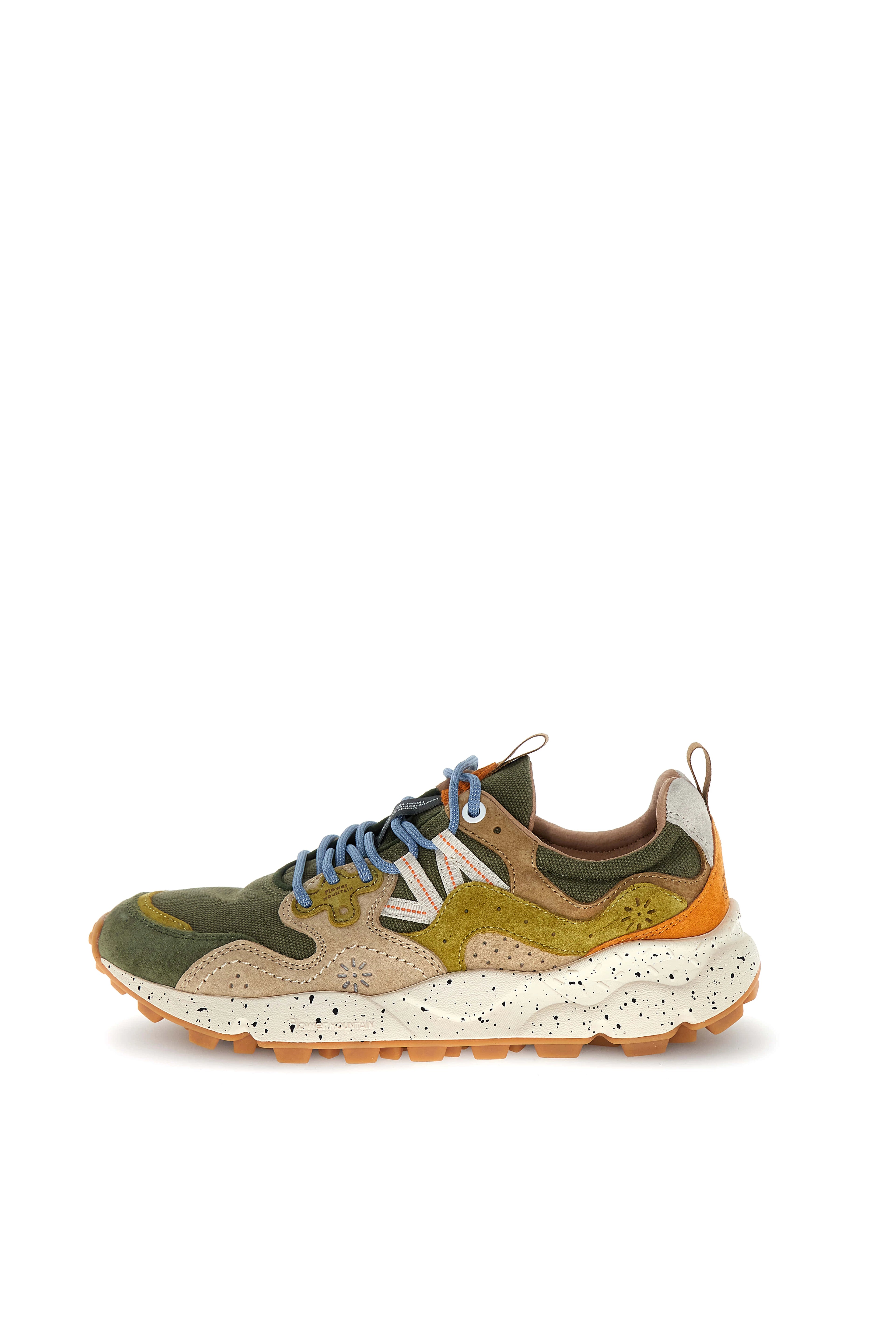 FLOWER MOUNTAIN Yamano 3 UNI Suede/canvas Military: brown trainers unisex
