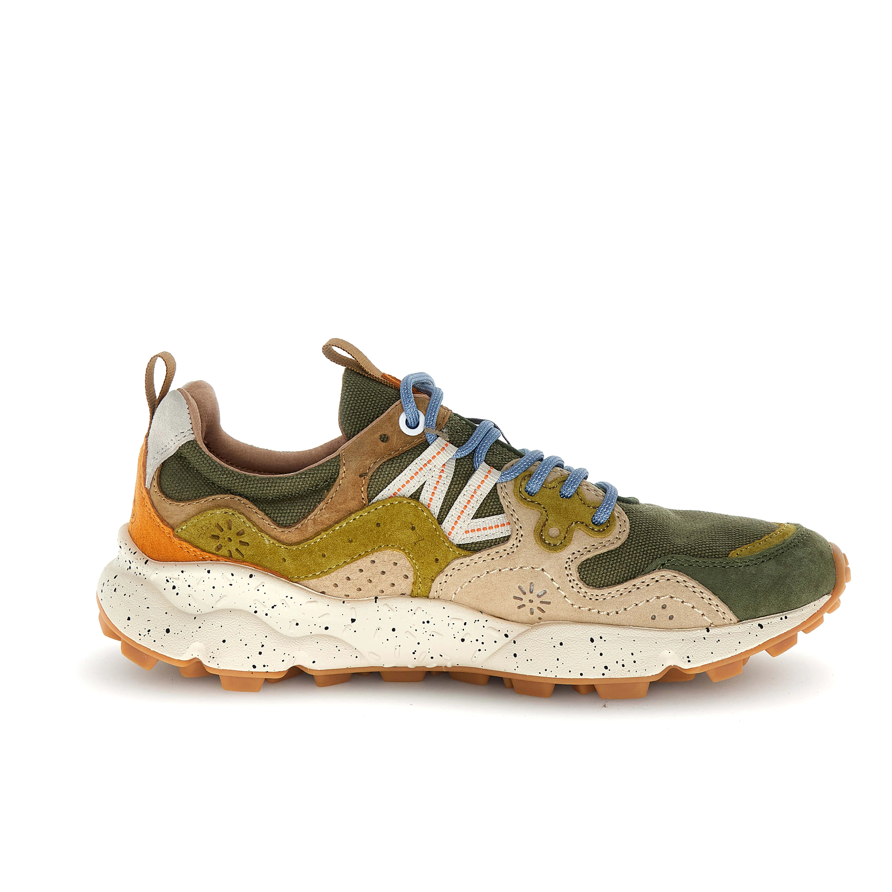 FLOWER MOUNTAIN Yamano 3 UNI Suede/canvas Military: brown trainers unisex