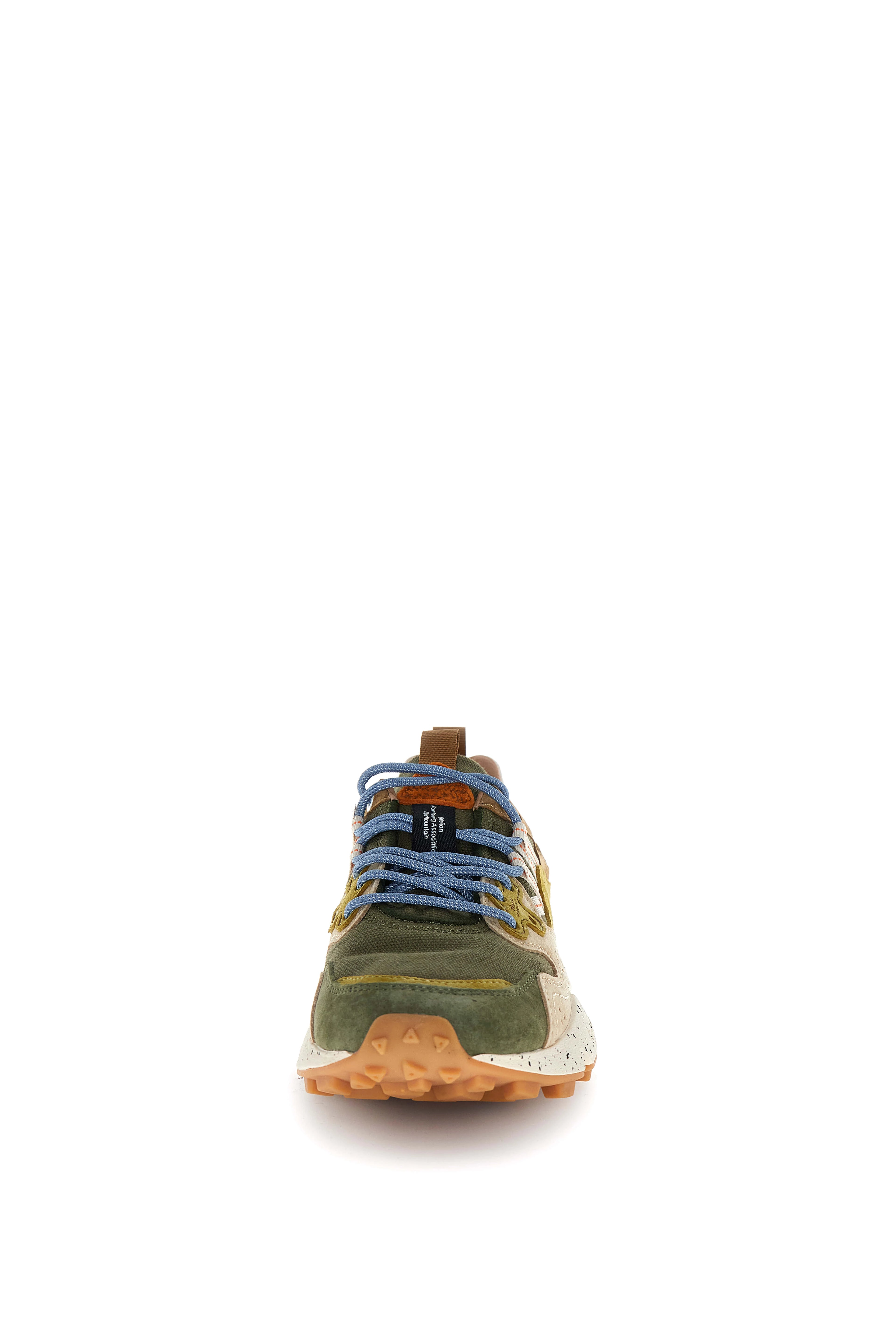 FLOWER MOUNTAIN Yamano 3 UNI Suede/canvas Military: brown trainers unisex
