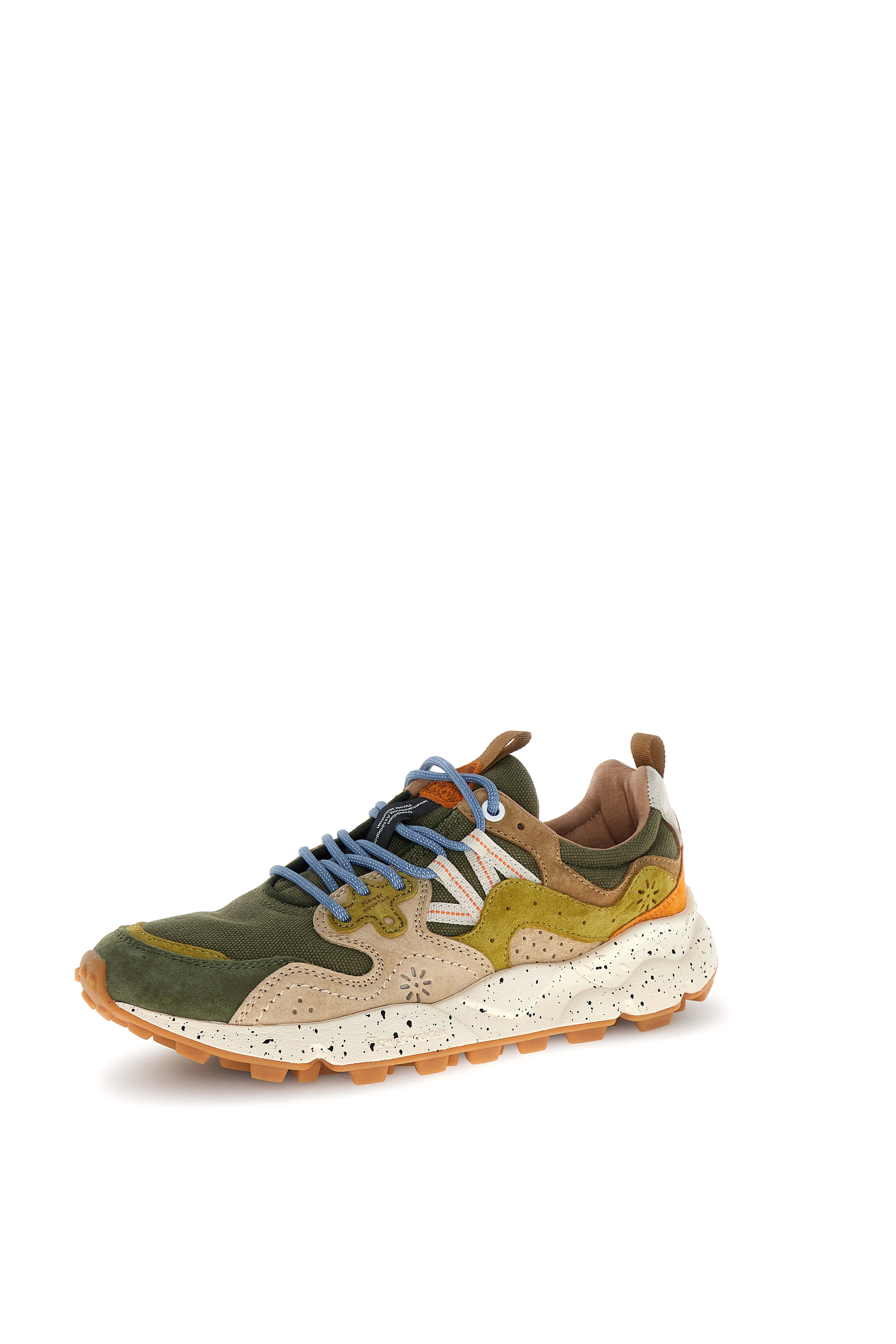 FLOWER MOUNTAIN Yamano 3 UNI Suede/canvas Military: brown trainers unisex