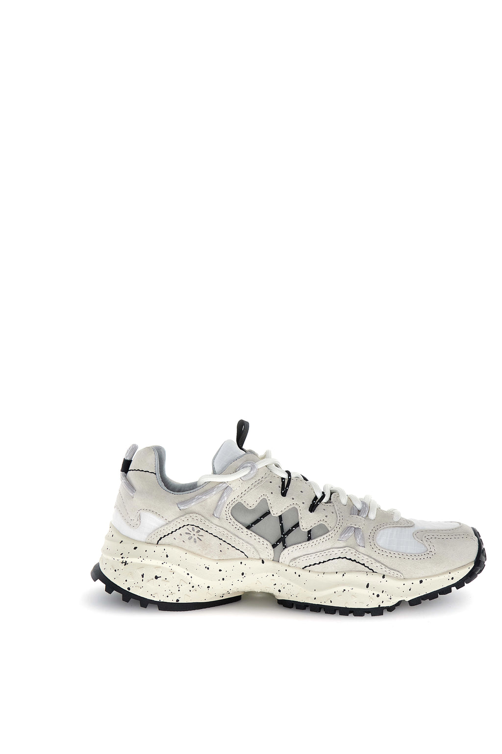 FLOWER MOUNTAIN Yamabushi UNI Suede/nylon Ripstop Cream: blanc vambes unisex