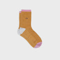 BILLYBELT Combed Mustard: amarillo socks for women