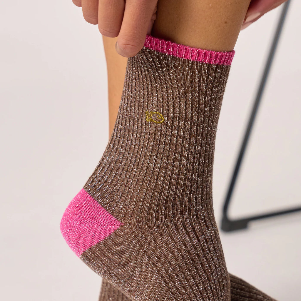 BILLYBELT | CALCETINES | MUJER | COMBED BROWN | MARRÓN
