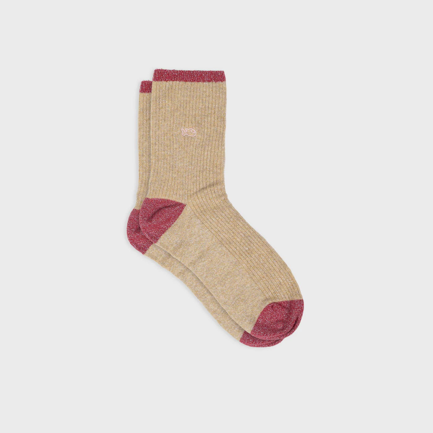 BILLYBELT Combed Beige: beige socks for women
