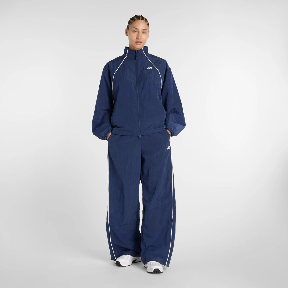 NEW BALANCE Sport Legacy Jacket: blau jaqueta per a dona