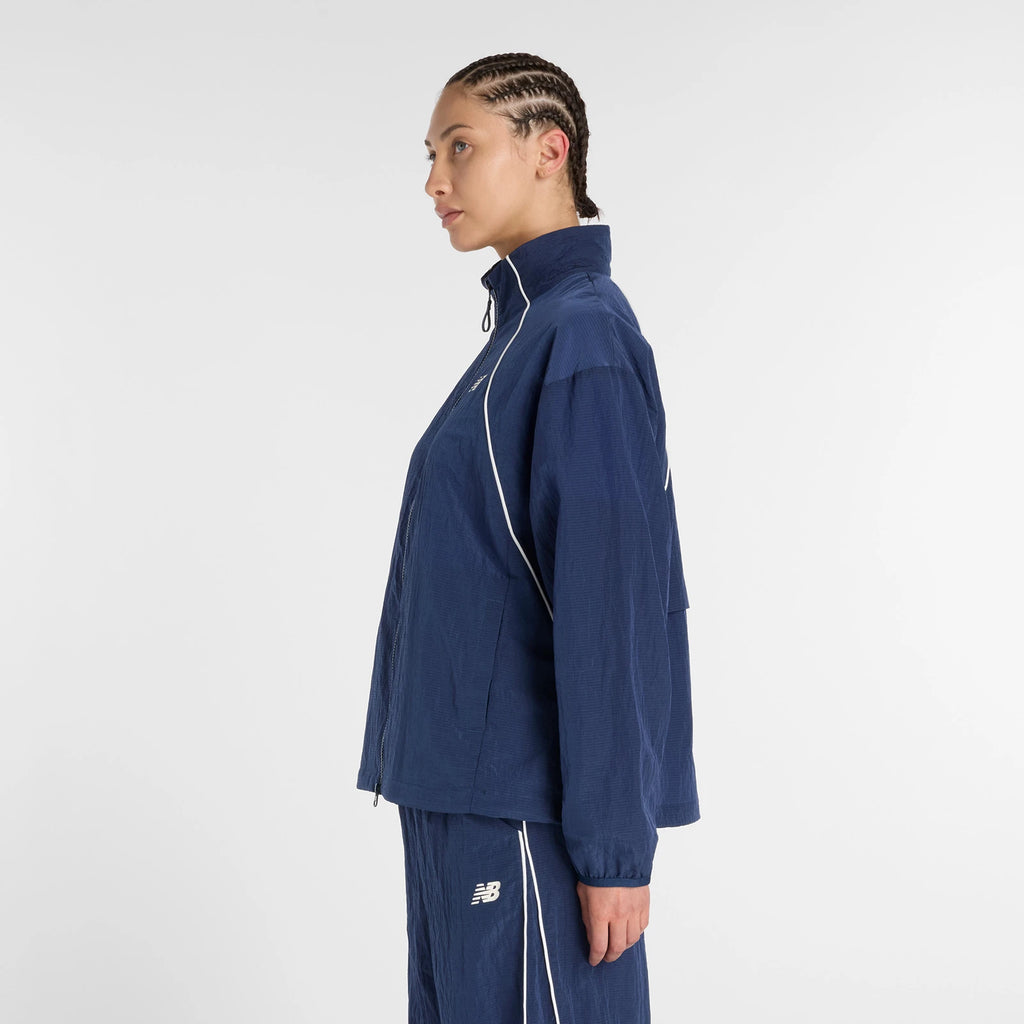 NEW BALANCE Sport Legacy Jacket: blau jaqueta per a dona