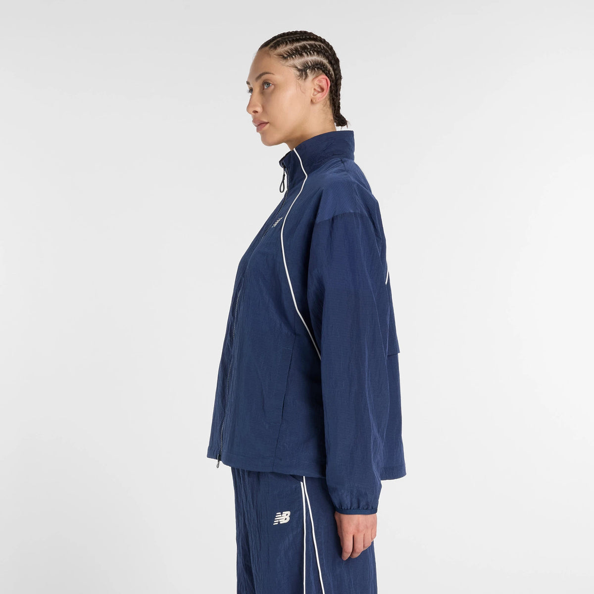 NEW BALANCE Sport Legacy Jacket: blau jaqueta per a dona