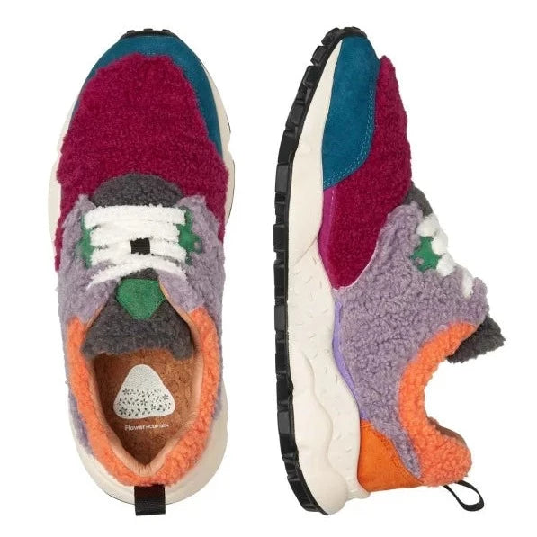 FLOWER MOUNTAIN Pampas Woman Suede/teddy Lilac Orange: lila trainers for women