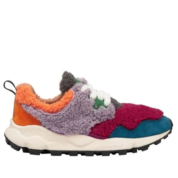FLOWER MOUNTAIN Pampas Woman Suede/teddy Lilac Orange: lila trainers for women