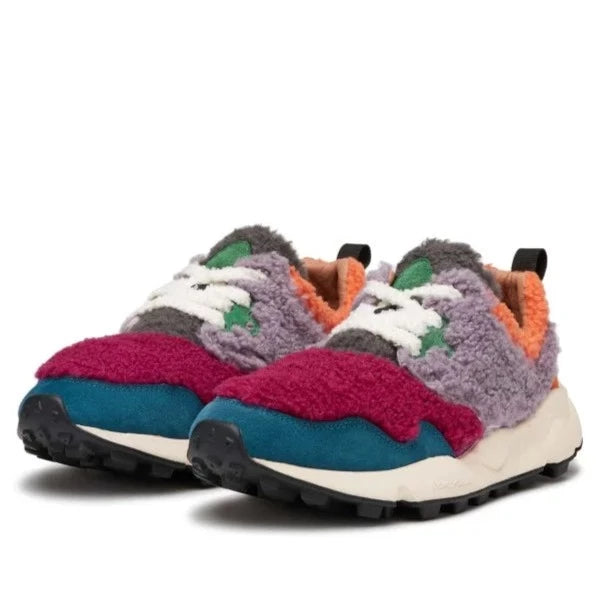 FLOWER MOUNTAIN Pampas Woman Suede/teddy Lilac Orange: lila trainers for women